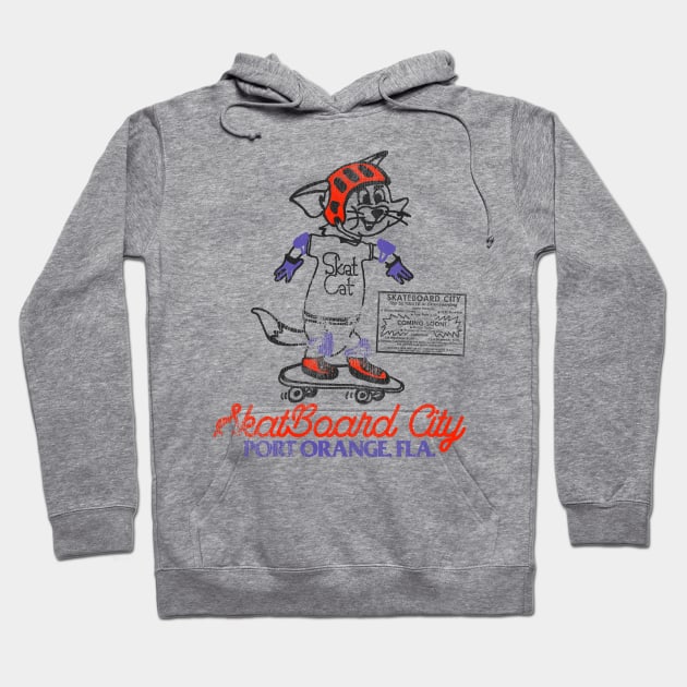 Vintage SkatBoard City Port Orange Fla Skate Park Hoodie by darklordpug